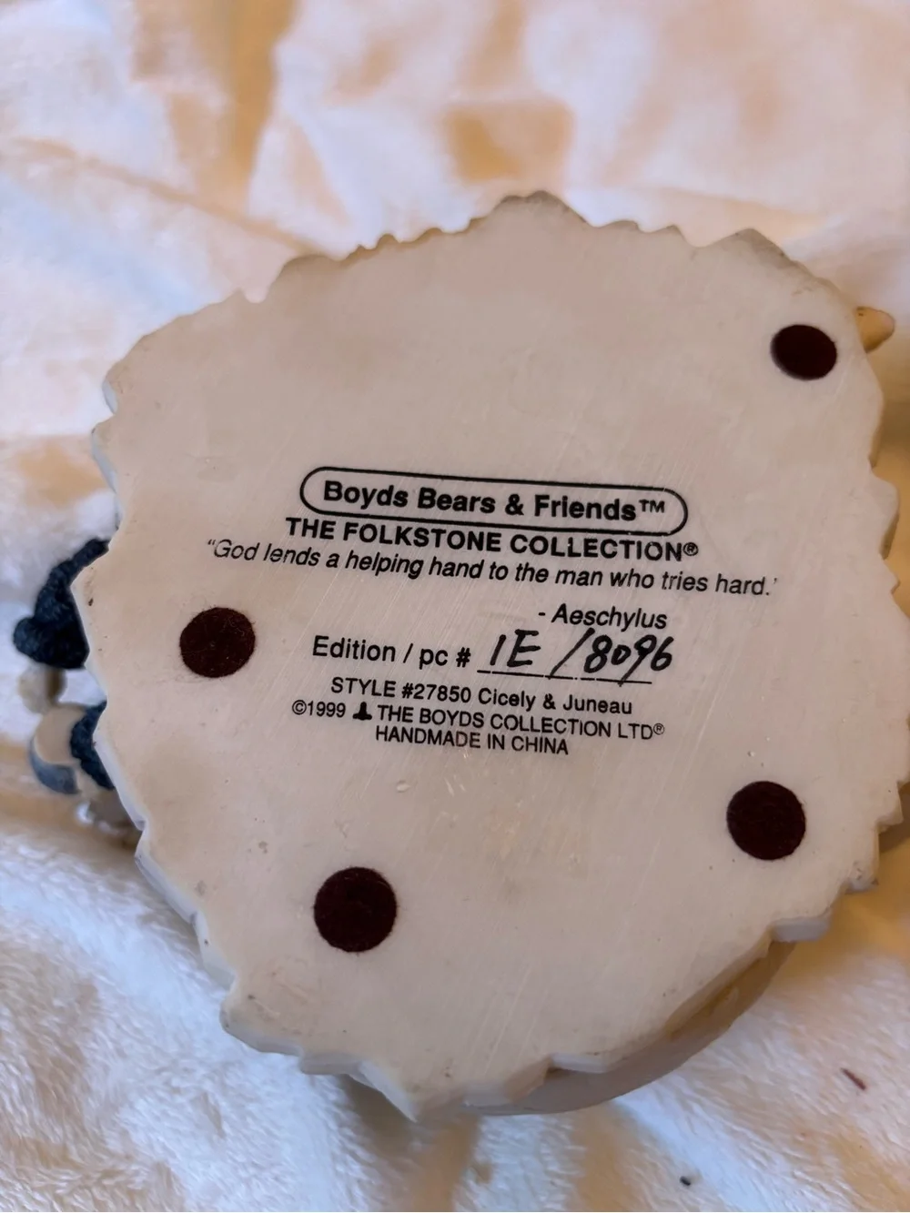 Boyd’s Bears and friends resin votive holder